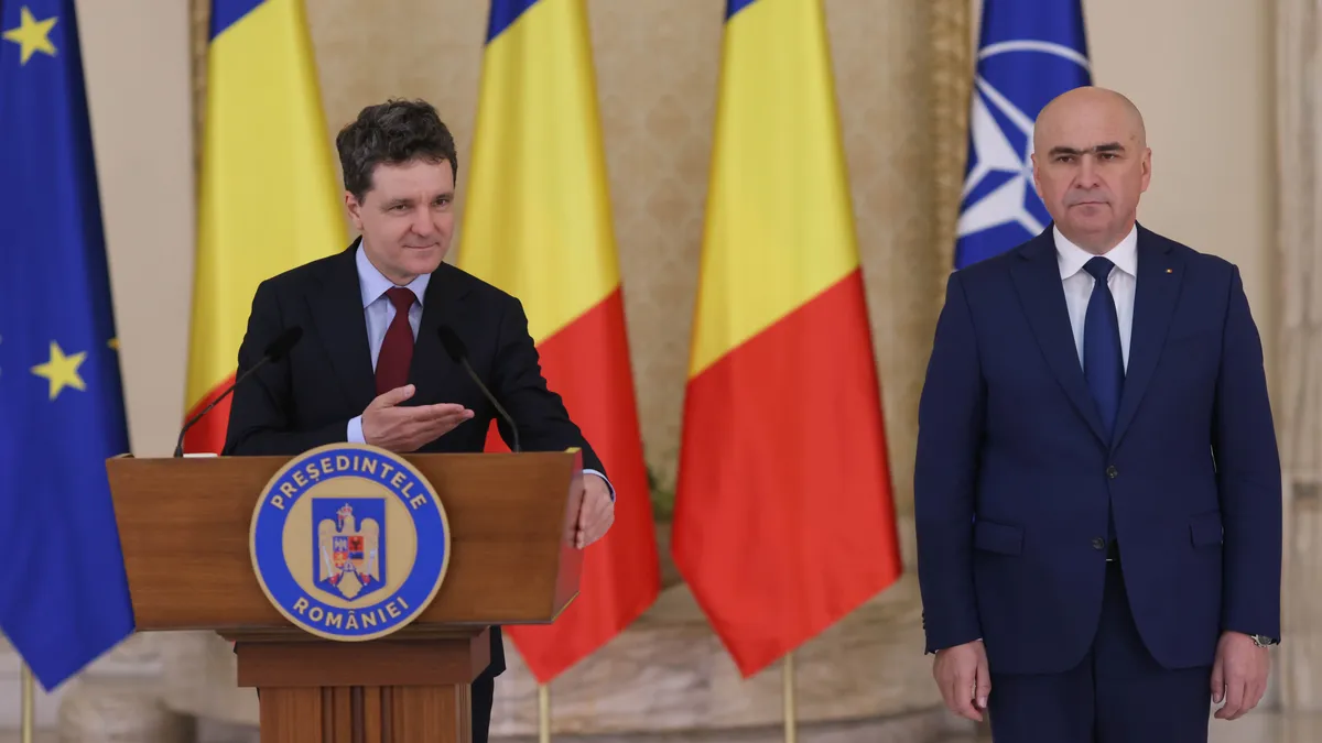 „Îl desemnez pe domnul Ilie Bolojan ca prim-ministru”, a anunțat, azi, președintele Nicușor Dan (sursa: Inquam Photos/George Călin)