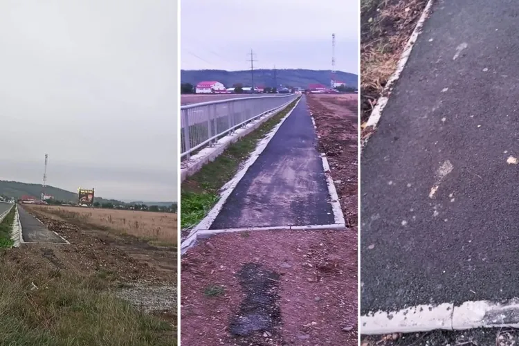 Pistă de biciclete terminată în câmp: o primărie a construit o parte, comuna învecinată nu are bani s-o continue