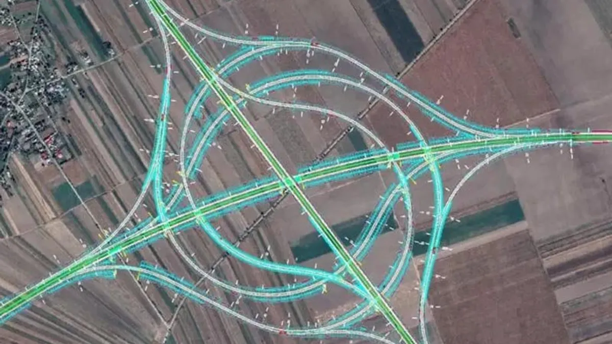 Intersecția autostrăzilor A7 și A8 de lângă Pașcani crește masiv potențialul de afaceri al zonei (sursa: ziaruldeiasi.ro)