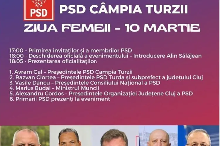 PSD a sărbătorit Ziua Femeii fără nici o femeie. Marius Budăi, acuzat că și-a hărțuit colegele, printre vorbitorii la eveniment