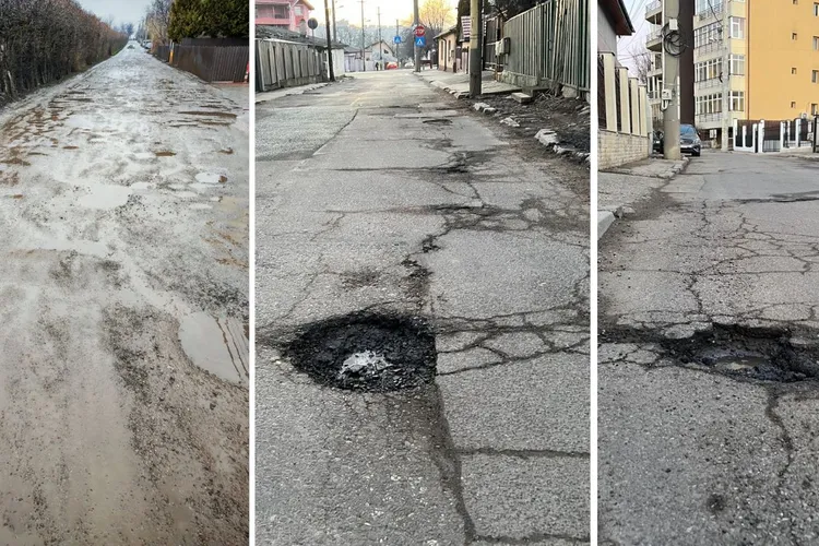 Cratere lunare și praf stelar pe străzi din Iași, dar Poliția Rutieră nu permite asfaltarea (sursa: ziaruldeiasi.ro)