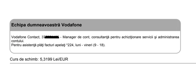 curs valutar vodafone