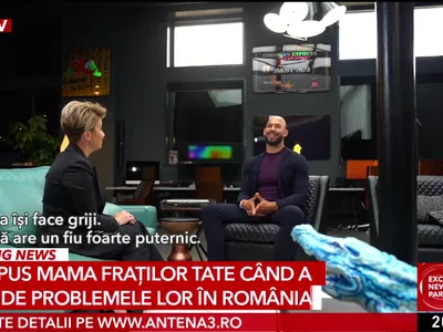 Antena 3 îl spală pe penalul britanic Andrew Tate Foto: captură video