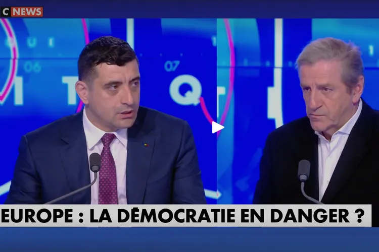 Simion, contre dure cu jurnaliști francezi (sursa: cnews.fr)