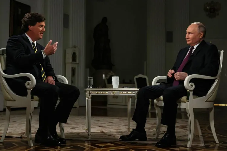 Tucker Carlson, interviu cu Serghei Lavrov la câteva luni după interviul cu Putin (sursa: kremlin.ru)