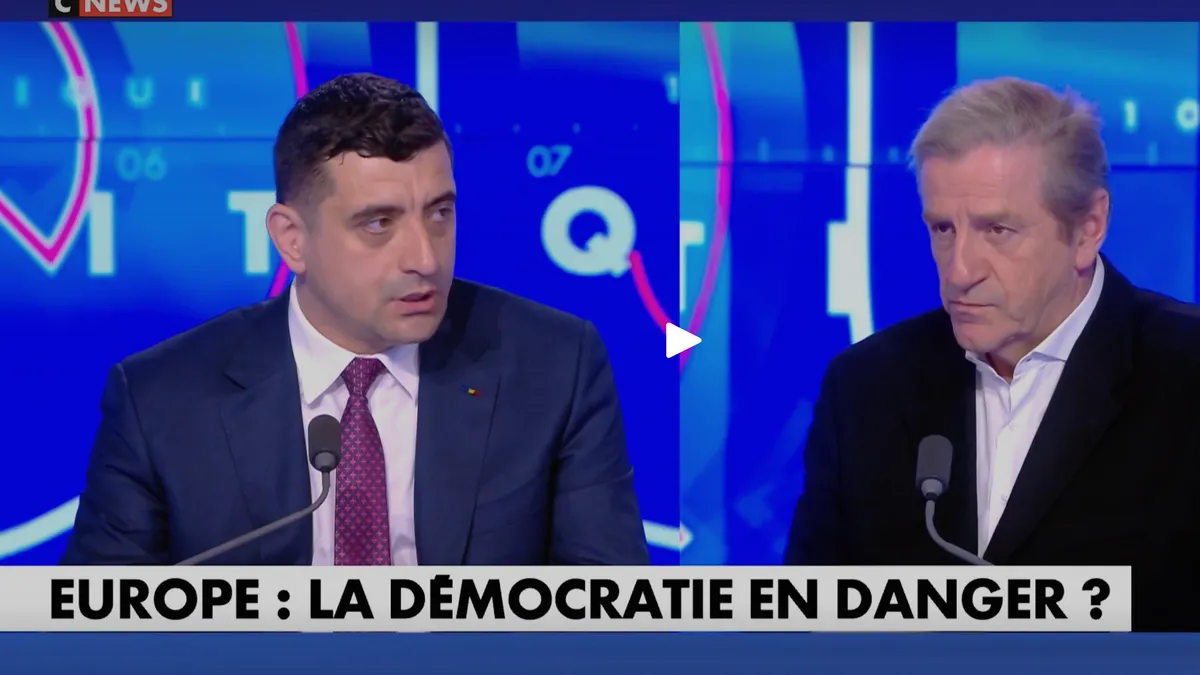 Simion, contre dure cu jurnaliști francezi (sursa: cnews.fr)
