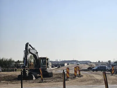 Conexiunea A0-DN2 (zona Afumați), aproape finalizată (sursa: Facebook/Cristian Pistol)