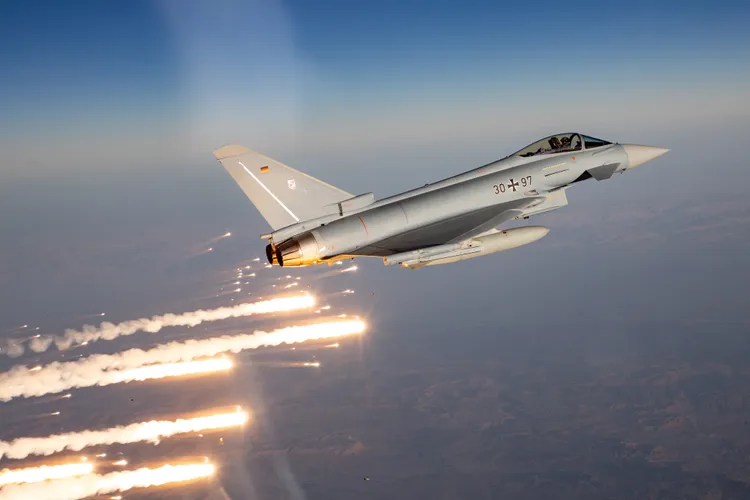 Avion rusesc interceptat deasupra Mării Baltice (sursa: Facebook/Bundeswehr)