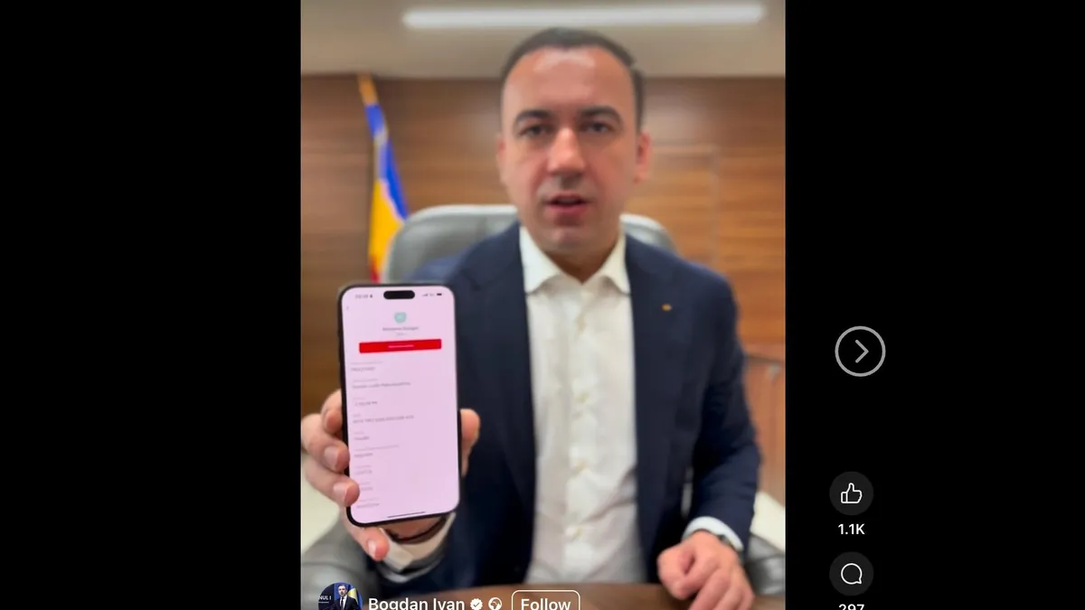 Ministrul Energiei își donează parțial salariul (sursa: Facebook/Bogdan Ivan)