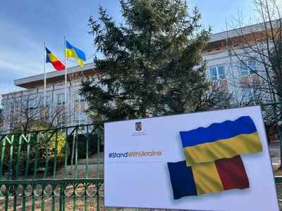 Ambasada României la Beijing sprijină Ucraina (sursa: Facebook/Ambasada României la Beijing)