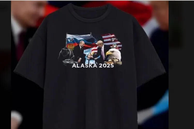 Tricouri suvenir cu Putin și Trump (sursa: 1prime.ru)