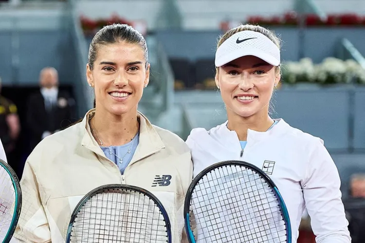 Victoria Soranei Cîrstea și Anei Kalinskaia (sursa: Facebook/Mutua Madrid Open)