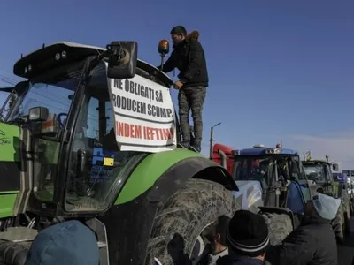 Protestatarii au oprit traficul pe autostrada București-Ploiești Foto: Inquam/Octav Ganea