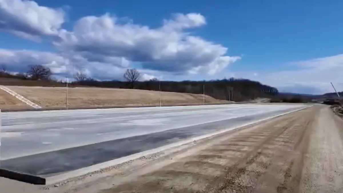 A1, tronsonul Margina–Holdea ajunge la 56% (sursa: Facebook/Compania Nationala de Administrare a Infrastructurii Rutiere)