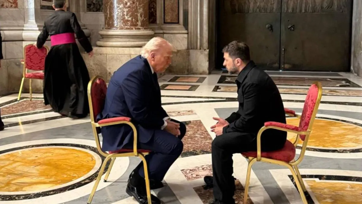 Zelenski, Trump, întâlnire la funeraliile Papei (sursa: Președinția Ucrainei)