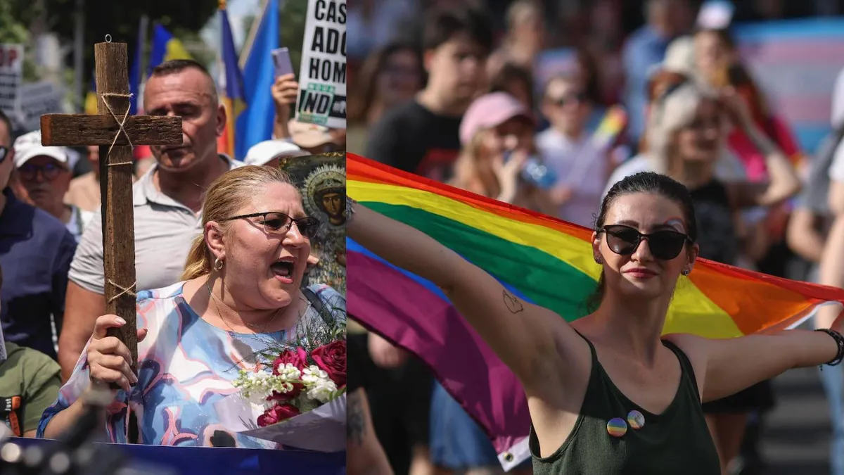 Marșul Normalității vs Bucharest Pride 2025 (sursa: Inquam Photos/George Călin)
