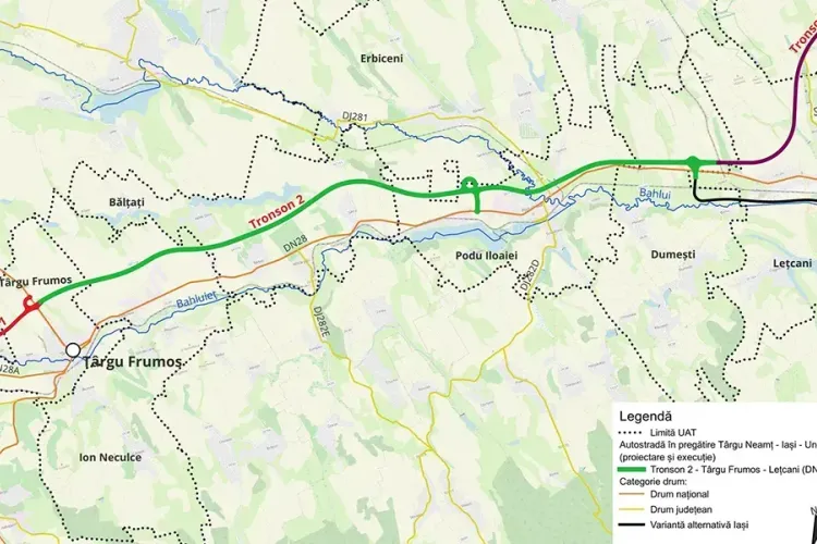 Licitația pentru tronsonul Tg Frumos-Lețcani, contestată (sursa: CNIR)