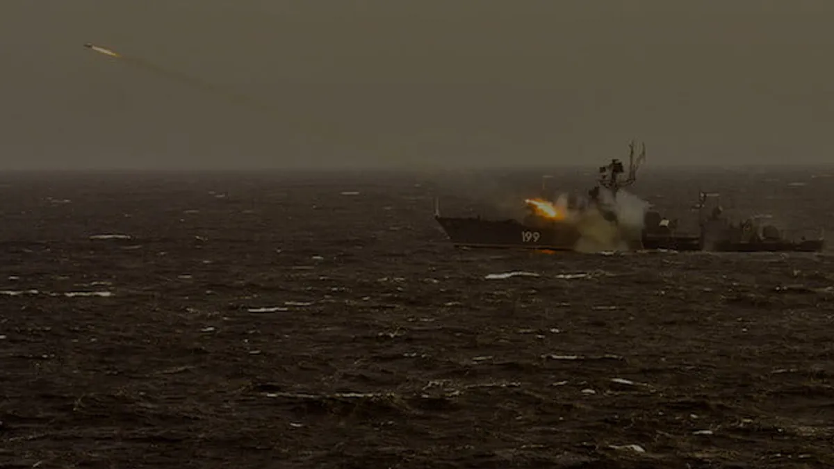 Portul din Odesa se află sub asediu (sursa: Twitter/pravda.com.ua)