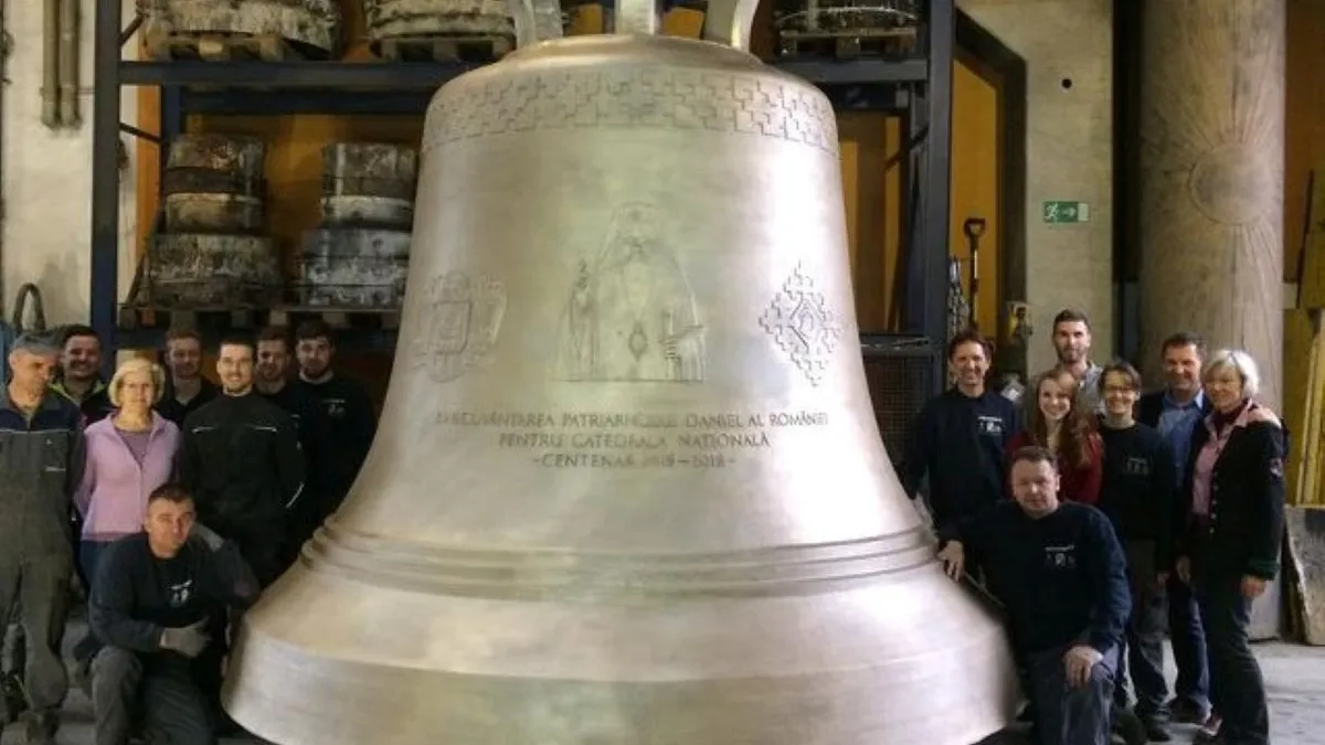 Clopotele Catedralei Mântuirii Neamului, fabricate în Austria Foto: Ambasada Austriei la Bucuresti