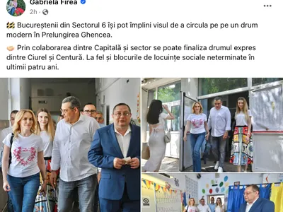 Firea, campanie ilegală în ziua votului (sursa: Facebook/Gabriela Firea)