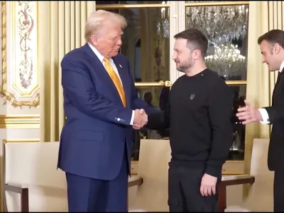 Paris, discuții tripartite Zelenski, Macron, Trump (sursa: Facebook/Volodimir Zelenski)