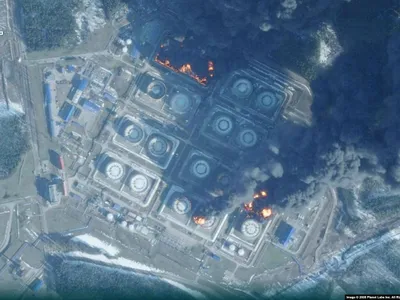 Atac ucrainean asupra Primorsk și Ust-Luga (sursa: Planet Labs/Radio Svoboda)