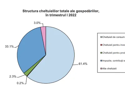 Cheltuielile, 90% din veniturile românilor, lunar (sursa: INS)