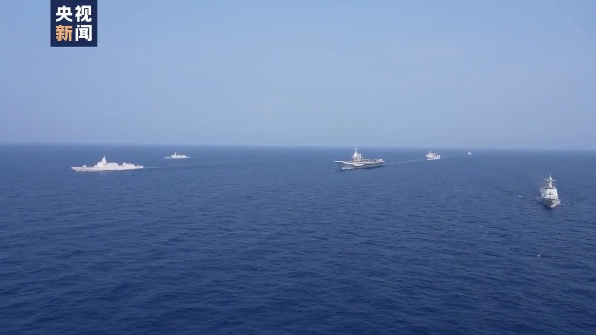 Avioane chineze ("muniții reale") înconjoară Taiwanul (sursa: cctv.com)