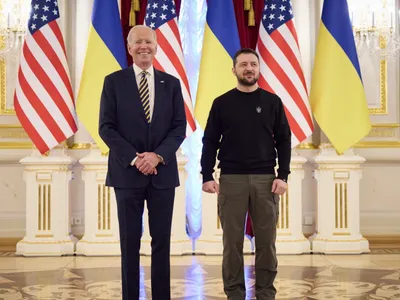 GALERIE FOTO Breaking: președintele SUA, Joe Biden, în vizită surpriză la Kiev Foto: Twitter