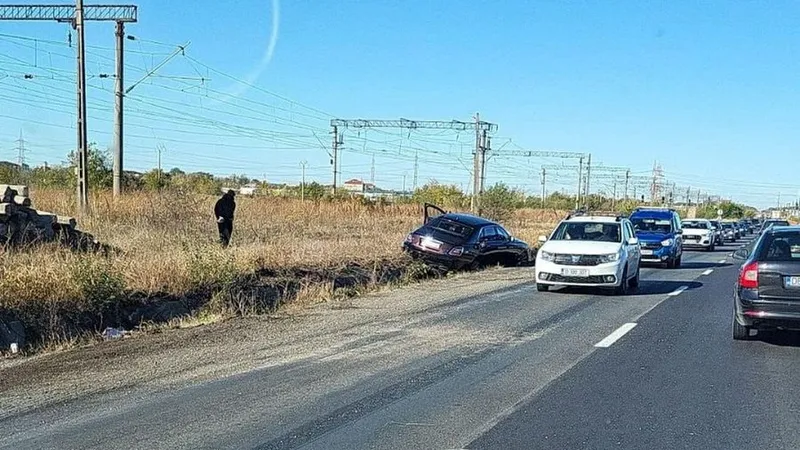 FOTO Becali a căzut cu Rolls Royce-ul în șanț. Latifundiarul din Pipera susține că nu el este vinovat și vrea să afle cine l-a încurcat în trafic Foto: GSP