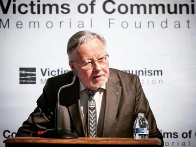 Vytautas Landsbergis îi consideră pe Scholz și Steinmeier complici Foto: Twitter Victims of Communism 