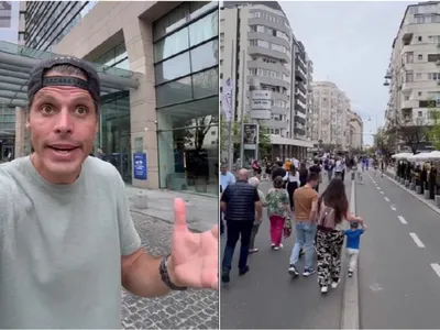 Postare virală a unui vlogger olandez extaziat de București Grupaj foto: Antena 3