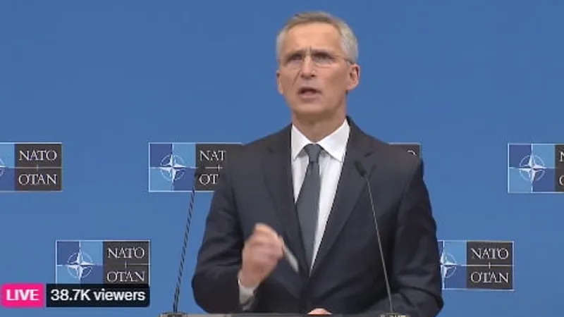 Șeful NATO îi cere lui Putin să oprească războiul Captură video Twitter Jens Stoltenberg 