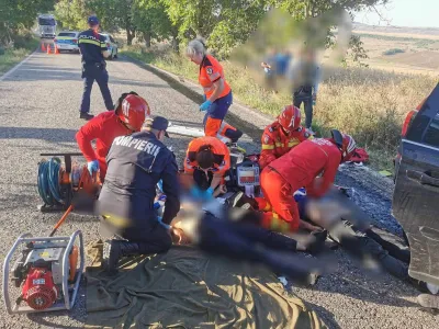 Accident grav pe DN24C, trei morți (sursa: Facebook/Inspectoratul pentru Situații de Urgență Botoșani - ISU Botosani)
