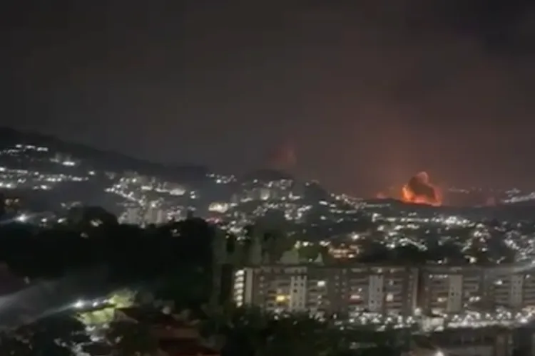 Explozii puternice în capitala Venezuelei (sursa: Facebook/NTN24 Venezuela)