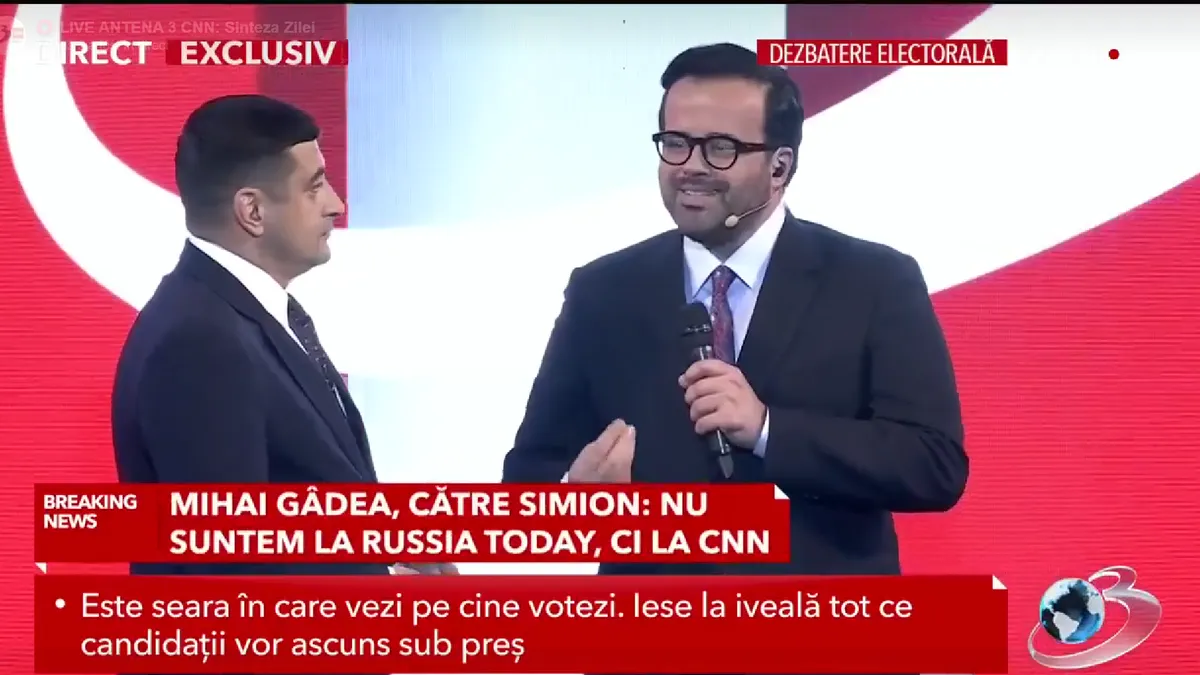 George Simion filmat invadând Antena 3 Foto: captură video