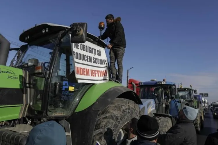 Protestatarii au oprit traficul pe autostrada București-Ploiești Foto: Inquam/Octav Ganea