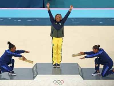 Teoria conspirației: primul podium olimpic negru a lăsat România fără bronz la sol (sursa: NBC)