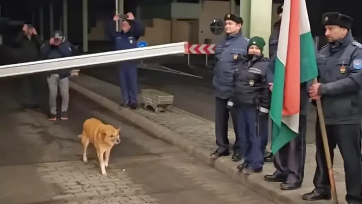 Primul care a trecut granița după intrarea în Schengen Foto: Ziarul Unirea