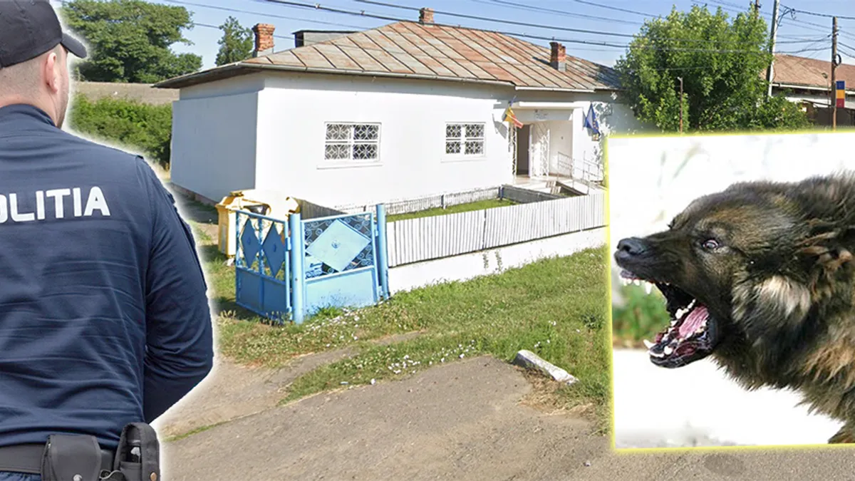 Polițist, în spital după ce un ciobănesc caucazian l-a atacat Grupaj foto: Vremea Nouă