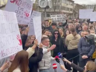 Proteste masive în Macedonia de Nord (sursa: X/Newsmax Balkans)