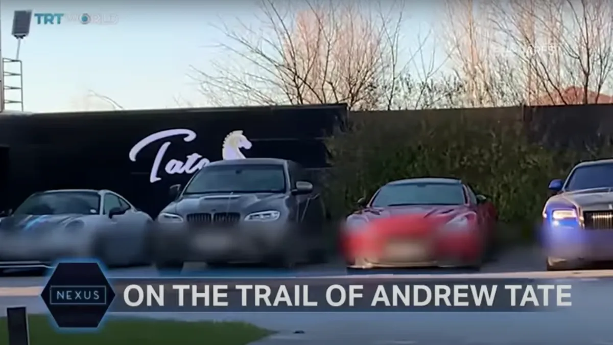 Frații Tate, autoturisme de lux nesechestrate (sursa: Youtube/Nexus)