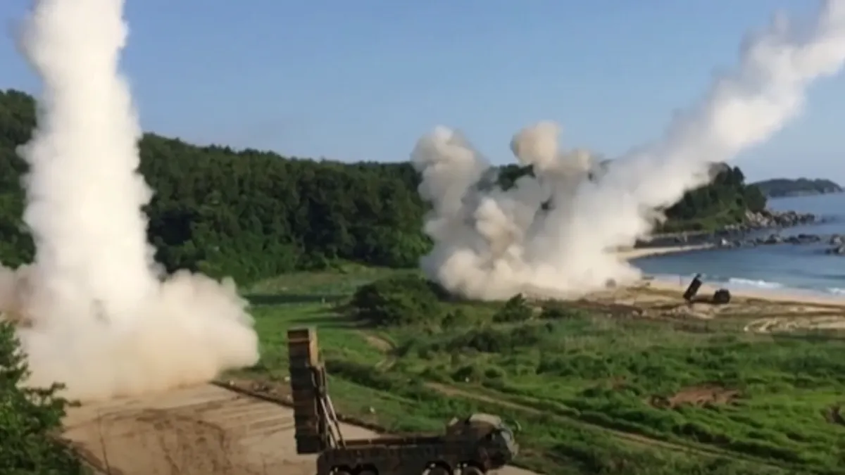 Opt rachete balistice lansate de Washington și Seul (sursa: Captura Youtube)