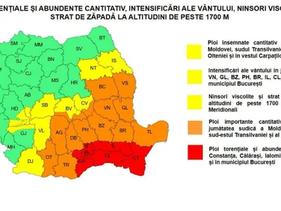 Alertă de inundații în multe județe (sursa: Facebook/Ministerul Mediului)