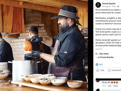 Chef Adi Hădean promova "Ferma Dacilor" (sursa: Facebook/Ferma Dacilor)