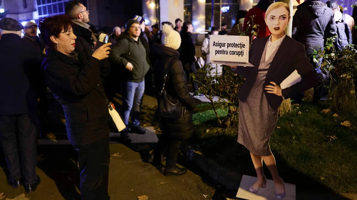 Protest împotriva Liei Savonea (sursa: Inquam Photos/Octav Ganea)