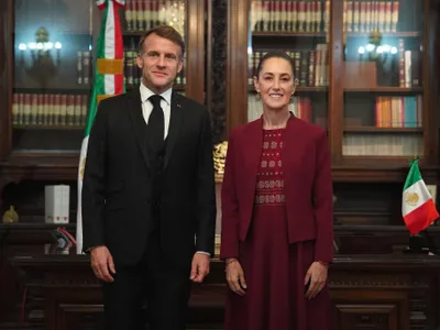 Macron promite găsirea bijuteriilor furate (sursa: Facebook/Claudia Sheinbaum Pardo)