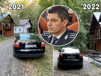 Chestori, cu mașina Poliției la distracție (sursa: libertatea.ro)