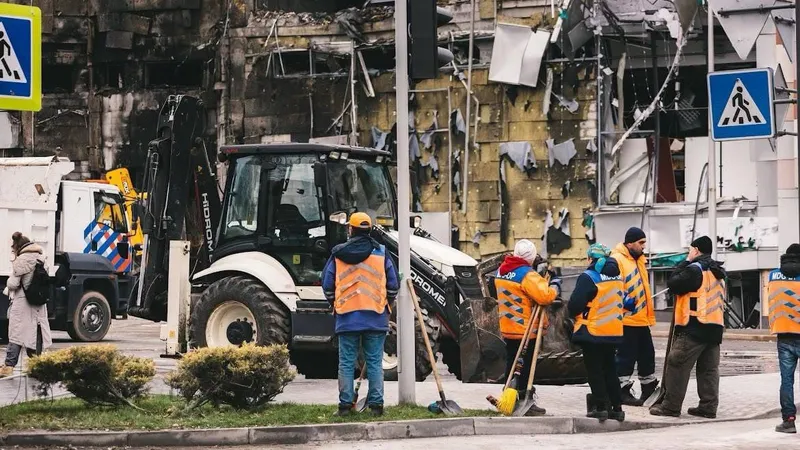 Kievul, atacat cu rachete marți dimineață (sursa: Facebook/Volodimir Zelenski)