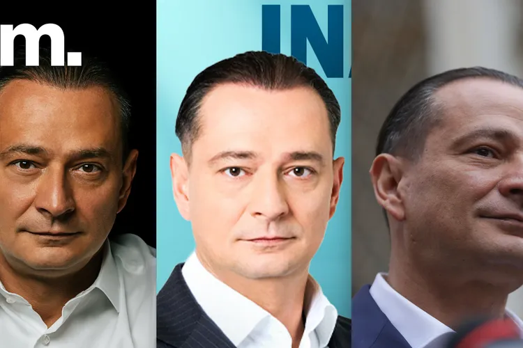 Daniel Băluță: în stânga, "bronzat" violent pentru PMB; în mijloc - alb ca varul în campania lui Crin Antonescu; în dreapta - imaginea sa reală de la lansarea candidaturii pentru PMB (sursa: Facebook/Daniel Băluță, Inquam Photos/George Călin)